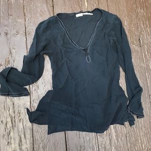 Max Studio 100% Silk Blouse